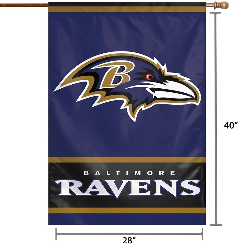 WinCraft Baltimore Ravens 28" x 40" Primary Logo House Flag