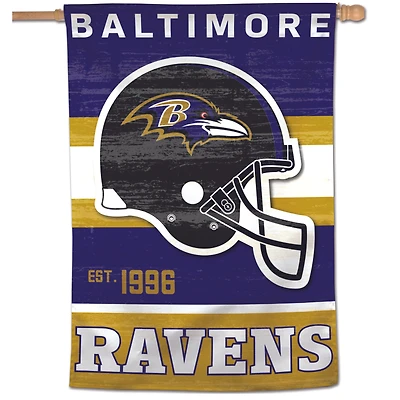 Bannière verticale rétro simple face WinCraft Baltimore Ravens 28" x 40"