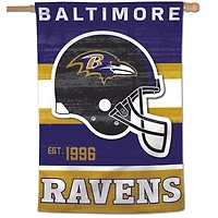 Bannière verticale rétro simple face WinCraft Baltimore Ravens 28" x 40"