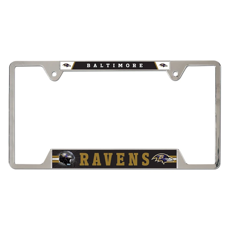 WinCraft Baltimore Ravens Chrome Plated Metal License Plate Frame