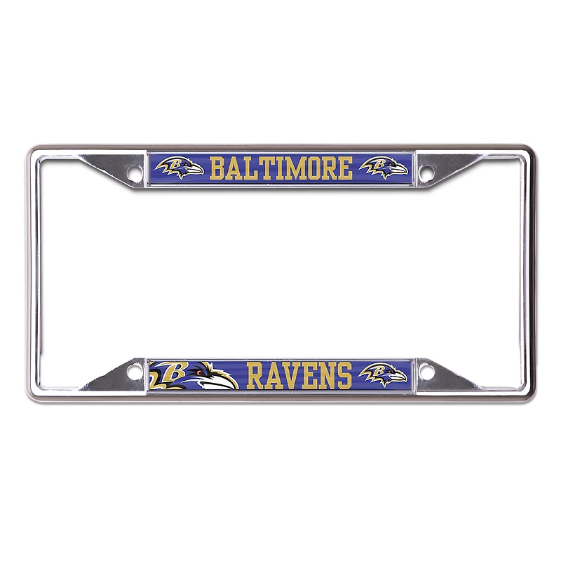 Cadre de plaque d'immatriculation en métal WinCraft Baltimore Ravens