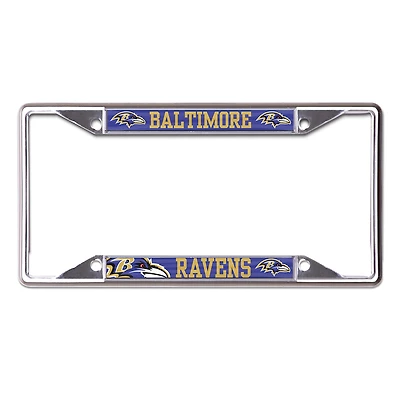 Cadre de plaque d'immatriculation en métal WinCraft Baltimore Ravens