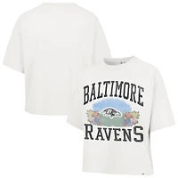 Women's '47  Natural Baltimore Ravens Florentina Montauk Cropped T-Shirt