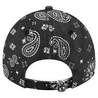 Casquette ajustable 9TWENTY Paisley des Baltimore Ravens de New Era pour femme, noire
