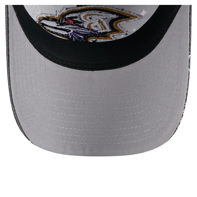 Casquette ajustable 9TWENTY Paisley des Baltimore Ravens de New Era pour femme, noire