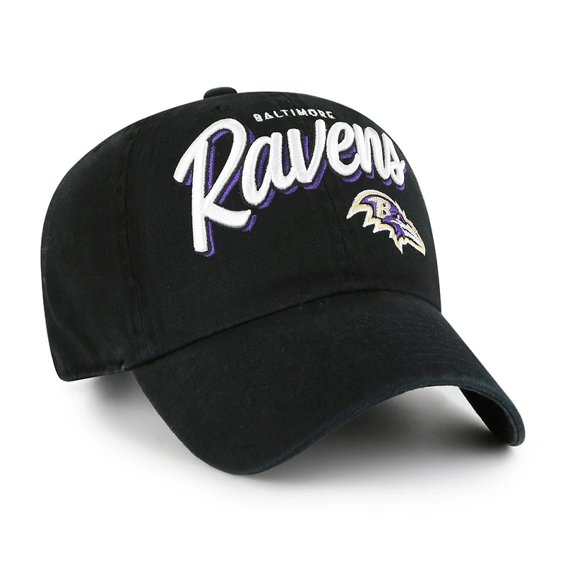 Casquette ajustable Ariana Clean Up noire '47 pour femme des Ravens de Baltimore
