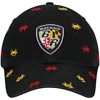 Women's '47 Black Baltimore Ravens Confetti Clean Up Adjustable Hat