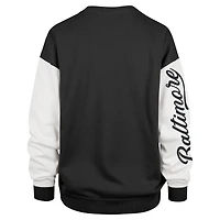 Women's '47  Black Baltimore Ravens Double Header Rise Andie Pullover Sweatshirt