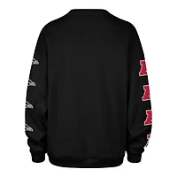 Women's '47  Black Baltimore Ravens Go Big Oversized Pullover Sweatshirt