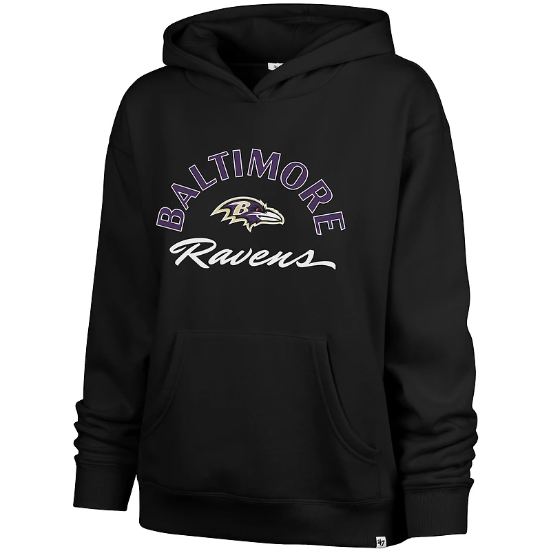 Sweat à capuche Whirlwind Naomi '47 noir pour femme des Ravens de Baltimore