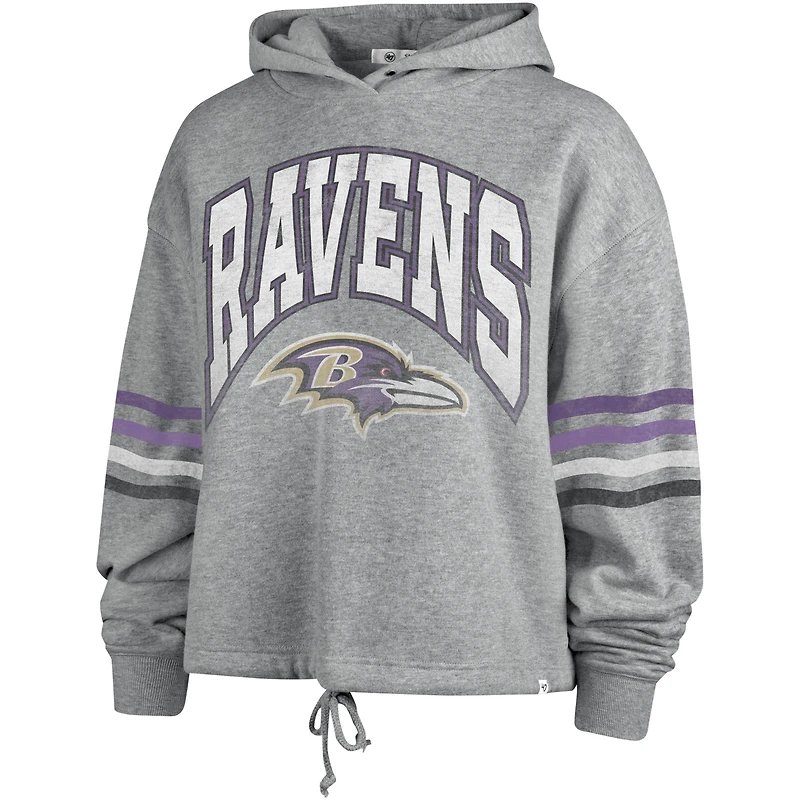 Sweat à capuche '47 Heather Grey Baltimore Ravens Upland Bennett pour femmes