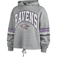 Sweat à capuche '47 Heather Grey Baltimore Ravens Upland Bennett pour femmes