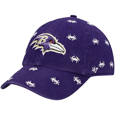 Women's '47 Baltimore Ravens Confetti Clean Up Adjustable Hat