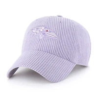 Women's '47 Purple Baltimore Ravens Mellow Corduroy Clean Up Adjustable Hat