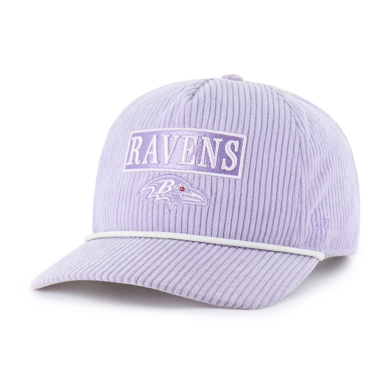 Women's '47  Purple Baltimore Ravens Mellow Corduroy Hitch Adjustable Hat