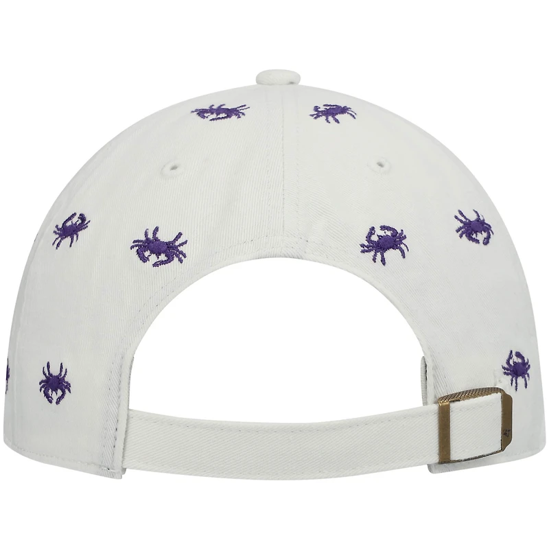 Women's '47 White Baltimore Ravens Confetti Clean Up Adjustable Hat