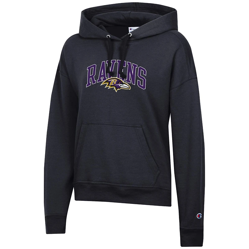 Sweat à capuche Powerblend noir pour femme Champion Baltimore Ravens