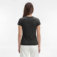 T-shirt à col en V Champion Black Baltimore Ravens Triumph Tri-Blend pour femmes
