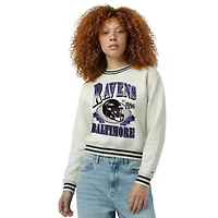 Sweat-shirt en polaire à tissage inversé crème Champion pour femme