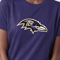 T-shirt Champion violet pour femmes avec logo des Ravens de Baltimore