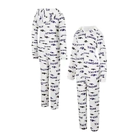 Concepts Sport Crème pour femmes Baltimore Ravens Docket Sweat à capuche entièrement zippé Union Suit