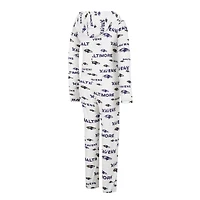 Concepts Sport Crème pour femmes Baltimore Ravens Docket Sweat à capuche entièrement zippé Union Suit