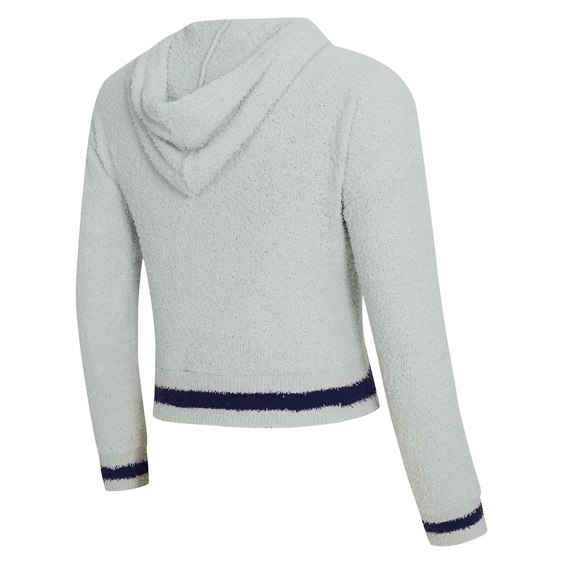 Ensemble sweat à capuche et short manches longues Whitley gris Baltimore Ravens pour femme Concepts Sport