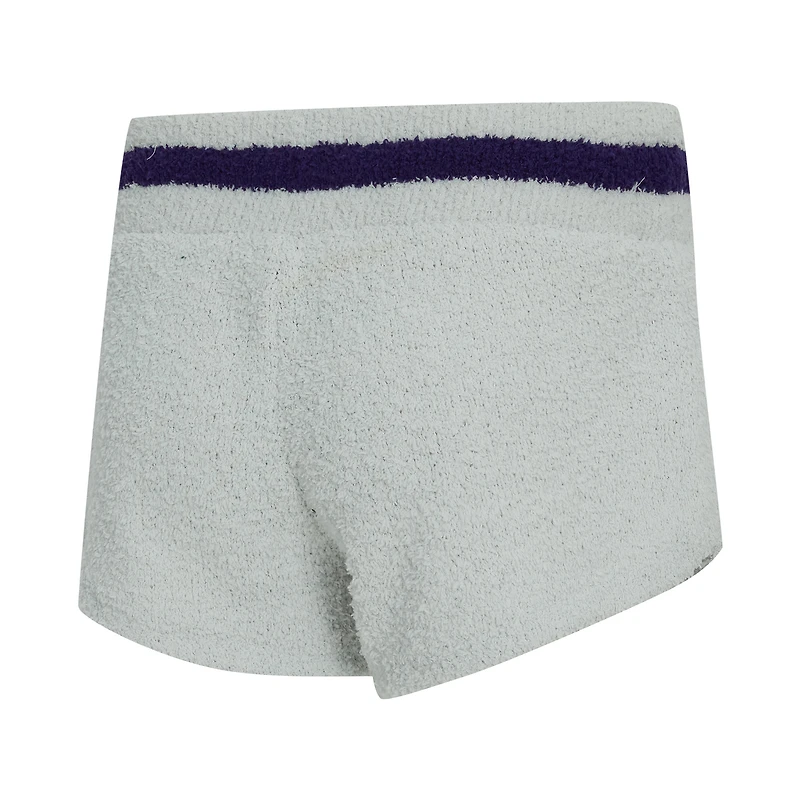 Ensemble sweat à capuche et short manches longues Whitley gris Baltimore Ravens pour femme Concepts Sport
