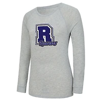 Ensemble de nuit pour femme Concepts Sport gris chiné/violet Baltimore Ravens Regulate Plaid avec t-shirt à manches longues et short