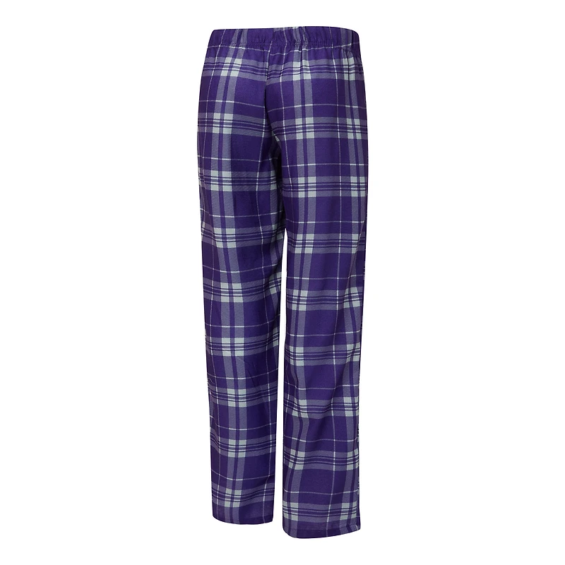 Ensemble de nuit pour femme Concepts Sport gris chiné/violet Baltimore Ravens Regulate Plaid avec débardeur et pantalon