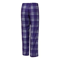 Ensemble de nuit pour femme Concepts Sport gris chiné/violet Baltimore Ravens Regulate Plaid avec débardeur et pantalon