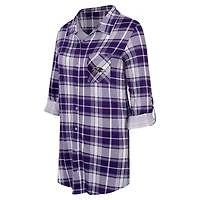 Women's Concepts Sport Purple Baltimore Ravens Ashford Plaid Knit Nightshirt