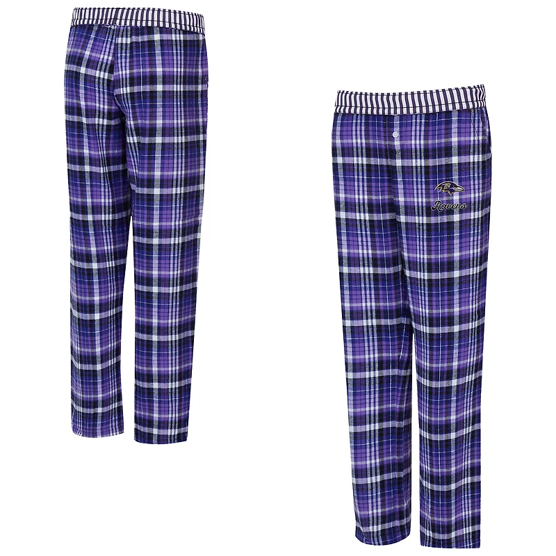 Women's Concepts Sport Purple Baltimore Ravens Laney Plaid Tri-Blend Pants