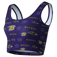 Brassière Concepts Sport Purple Baltimore Ravens à imprimé mosaïque pour femme