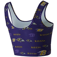 Brassière Concepts Sport Purple Baltimore Ravens à imprimé mosaïque pour femme