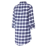 Chemise de nuit à manches longues carreaux pour femme Concepts Sport Baltimore Ravens Sienna pourpre