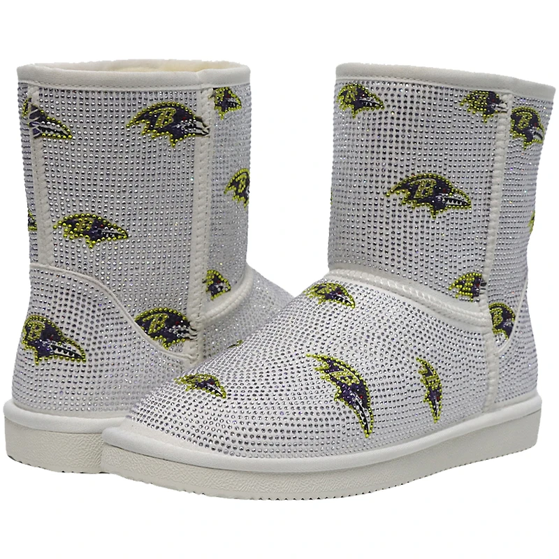 Bottines à enfiler Cuce Baltimore Ravens pour femmes avec logo