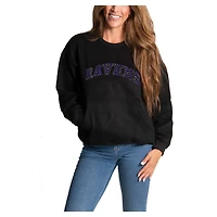 Sweat-shirt à bijoux en chenille noir Cuce pour femme des Baltimore Ravens