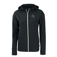 Women's Cutter & Buck  Black Baltimore Ravens Helmet Daybreak Eco Recycled Full-Zip Hoodie