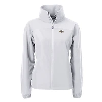 Women's Cutter & Buck Gray Baltimore Ravens Charter Eco Recycled Full-Zip Jacket
