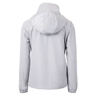 Women's Cutter & Buck Gray Baltimore Ravens Charter Eco Recycled Full-Zip Jacket