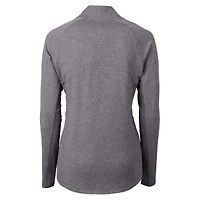 Women's Cutter & Buck Heather Black Baltimore Ravens Adapt Eco Knit Full-Zip Jacket