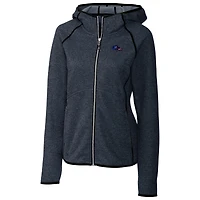 Women's Cutter & Buck Heathered Navy Baltimore Ravens Mainsail Full-Zip Jacket