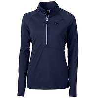 Women's Cutter & Buck Navy Baltimore Ravens Adapt Eco Knit Stretch Recycled Half-Zip Pullover Top