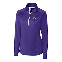 Women's Cutter & Buck Purple Baltimore Ravens Jackson Half-Zip Overknit Pullover Jacket