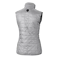 Women's Cutter & Buck  Silver Baltimore Ravens Helmet Logo Rainier PrimaLoft Eco Insulated Full-Zip Puffer Vest