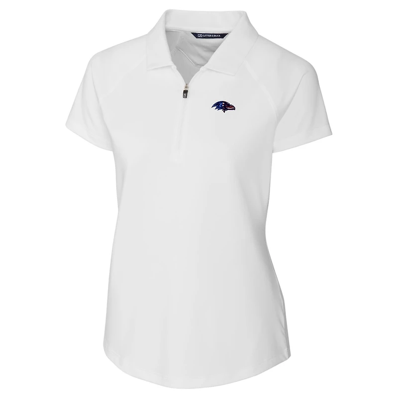 Women's Cutter & Buck White Baltimore Ravens Forge Stretch Polo