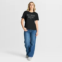 Women's Fanatics Black Baltimore Ravens Blackout Kneel Down Legacy T-Shirt