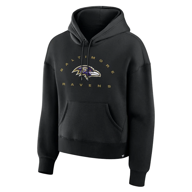 Women's Fanatics Black Baltimore Ravens Eligible Receiver Legacy Pullover Hoodie
