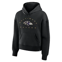 Women's Fanatics Black Baltimore Ravens Eligible Receiver Legacy Pullover Hoodie
